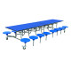 Rectangular Mobile Folding Table with 16 Seats